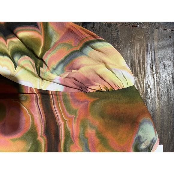 Marie Oliver Dress M Mila Malachite NWT Fall Bold Psychedelic Boho Hippie - Picture 9 of 16